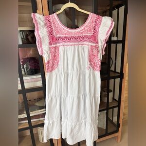 Margarita Mercantile Sara dress embroidered mexican floral mi golondrina ruffle